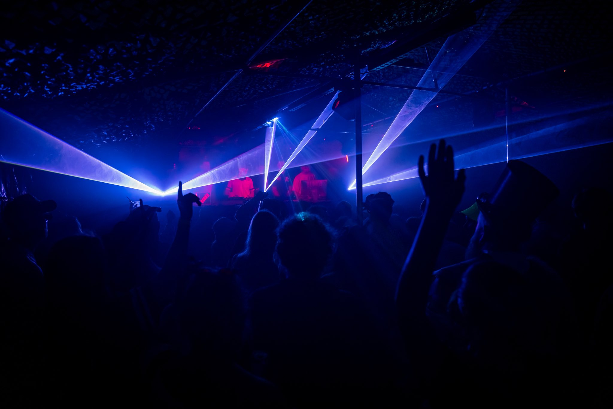 Blue laser crowd at BUNKA